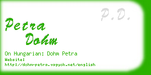 petra dohm business card